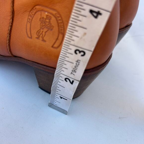 La Botte Gardiane Handmade Leather Ankle Boots French Heritage Western 38 Camel - Picture 13 of 13